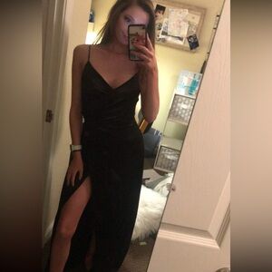 Black Nasty Gal Dress with Thigh Slit